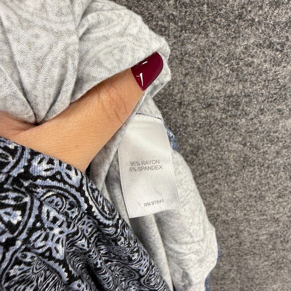 J. Jill Skirt Womne L Large Black Geometric Maxi Long Rayon Pull On Mid Rise - Picture 6 of 7